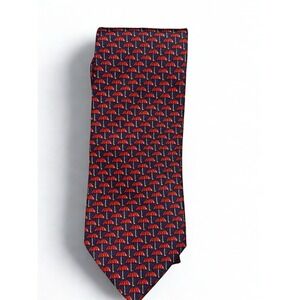 Beaufort Tie Rack Red Umbrella Silk Necktie Made In Italy Tie